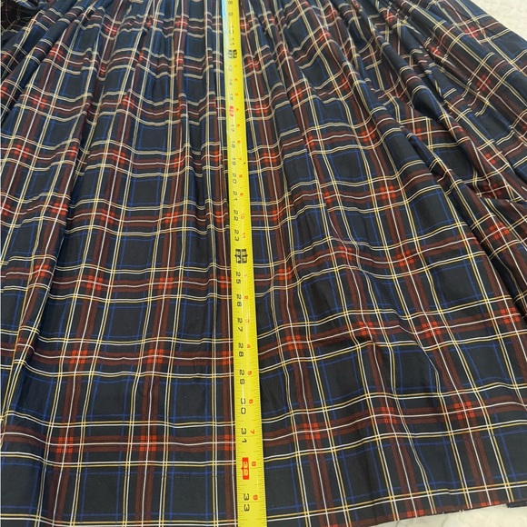 Ganni Plaid Long-Sleeve Cotton Dress - Picture 12 of 13